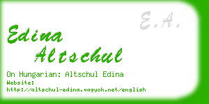 edina altschul business card
